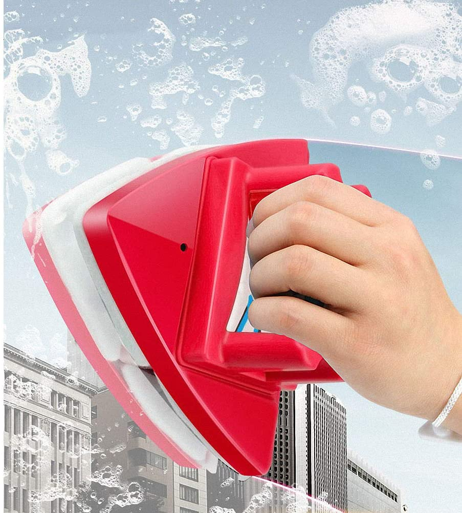 Магнитная щетка для мытья окон с обеих сторон Double Glass Cleaner двухсторонняя для чистки стекол 16см Red - фото 2 - id-p2020860771