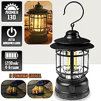 Светодиодный фонарь лампа для кемпинга Camp Lamp XB20K аккумуляторный, подвесной светильник Черный UKG