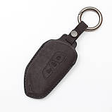 Чохол з алькантари для ключа Volkswagen ID3, ID4, ID6, Golf MK8 (темно-сірий), фото 2