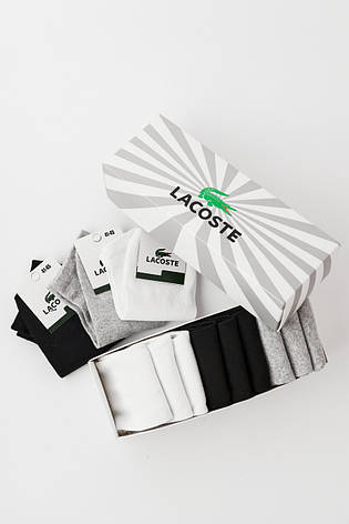 Набір чоловічих шкарпеток Lacoste 9 пар. Лакоста бавовна, фото 1
