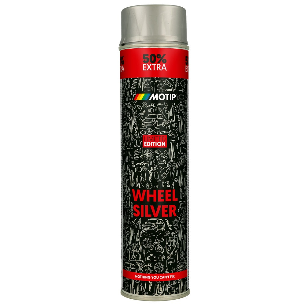 Акрилова автоемаль спрей для дисків срібляста Motip Limited Edition Wheel Silver RAL 9006 600мл