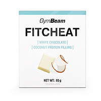 Протеїновий шоколад Fitcheat GymBeam, 80г - білий шоколад з кокосом