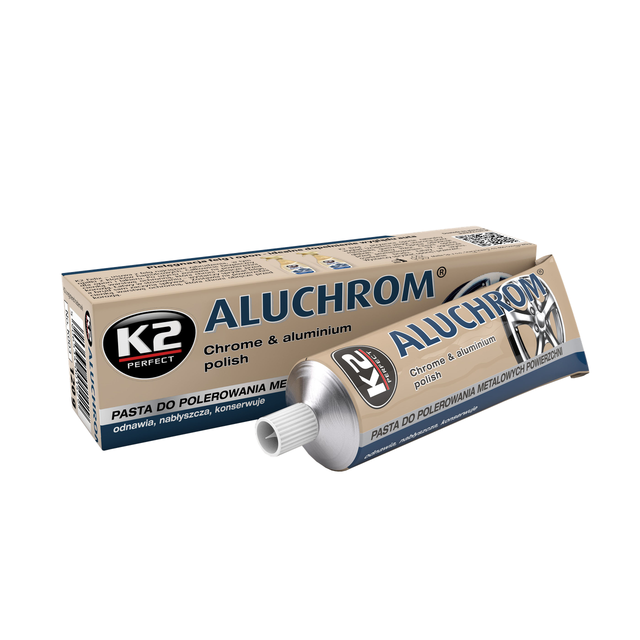 Паста для полірування хром деталі K2 Aluchrom 120 мл (K0031)