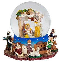 Заводна новорічна снігова куля з мелодією "Різдво Христове" 12,5*12,5*16,5 см