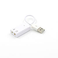 SM  SM Контроллер USB-sound card (5.1) 3D sound (Windows 7 ready), White, OEM