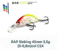 Воблер EOS RAP Sinking 40f вес 3.5 g заглубление 0-0.8м (цвет C24)