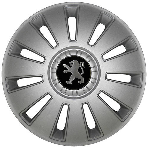 Колпаки на авто Peugeot R16. Комплект 4шт. Колпаки на колеса R16 (Серый ...