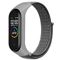 Ремешок Nylon для Xiaomi Mi Band 3/4/5/6 (Серый) 902949