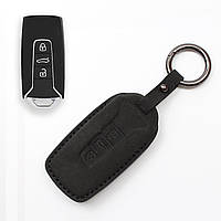 Чохол з алькантари для ключа Volkswagen Touareg (темно-сірий)