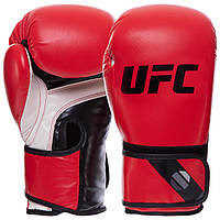 Боксерские перчатки на липучке красные UFC PRO Fitness UHK-75032 (размер 14 унций)