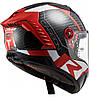 МОТОШОЛОМ ЗАКРИТИЙ LS2 FF805 THUNDER C RACING1 КОЛІР RED WHITE, фото 3