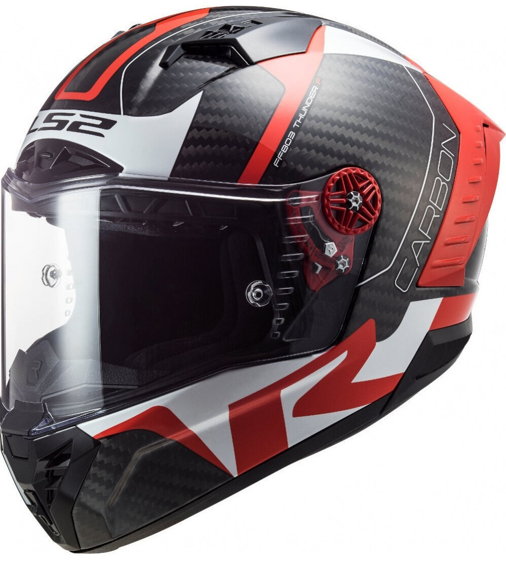 МОТОШОЛОМ ЗАКРИТИЙ LS2 FF805 THUNDER C RACING1 КОЛІР RED WHITE
