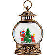Декоративний новорічний музичний ліхтар зі снігом "Казкова мить" 17*8,3*25 см, фото 2