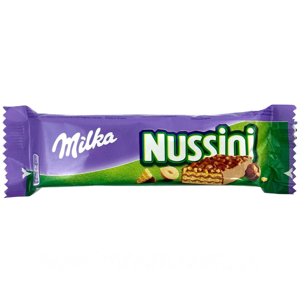 Вафельний батончик з фундуком Мілка Milka nussini 31,5g 35шт/ящ (Код: 00-00015451)