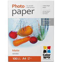 Фотобумага ColorWay A4 220г matte 100л (PM220100A4) PZZ