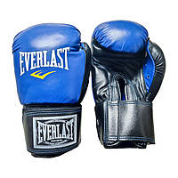 Боксерские перчатки EVERLAST 10 oz кожа сине-черные