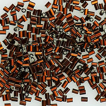 Бісер чеський рубка Preciosa 1", 5 г, 426, прозорий зі срібною серединкою, коричневий