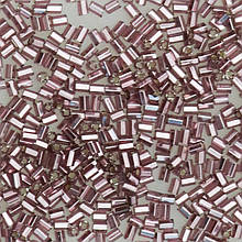 Бісер рубка Preciosa 1", 5 г, 427, прозорий зі срібною серединкою, фіолетовий