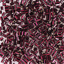 Бісер чеський рубка Preciosa 1", 5 г, 428, прозорий зі срібною серединкою, фіолетовий