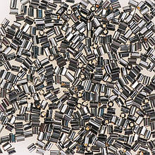 Бісер чеський рубка Preciosa 1", 5 г, 430, прозорий зі срібною серединкою, сірий