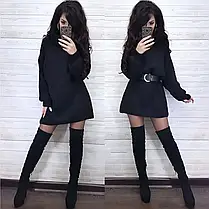 Сукня туніка тепла в'язана з довгим рукавом, фото 5