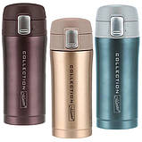 Термос термокухоль вакуумний 320 мл Maestro MR-1641 термочашка для гарячих і холодних напоїв із неіржавкої сталі Go, фото 9