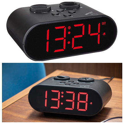 Настільний цифровий годинник з будильником TFA Ellypse (Black), фото 1