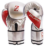 Боксерські рукавички на липучці PU Zelart BO-1323 (розміри 10-14 унцій), фото 4