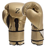 Боксерські рукавички на липучці PU Zelart BO-1361 (розміри 10-14 унцій), фото 5