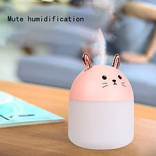 Зволожувач повітря, нічник Humidifiers Rabbit ультразвуковий 2в1 з Led підсвічуванням, фото 3