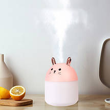 Зволожувач повітря, нічник Humidifiers Rabbit ультразвуковий 2в1 з Led підсвічуванням, фото 6