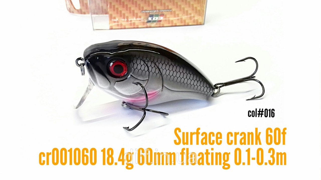 Воблер EOS Surface crank 60f 18.4g заглиблення 0.1-0.3м (колір 016), фото 1