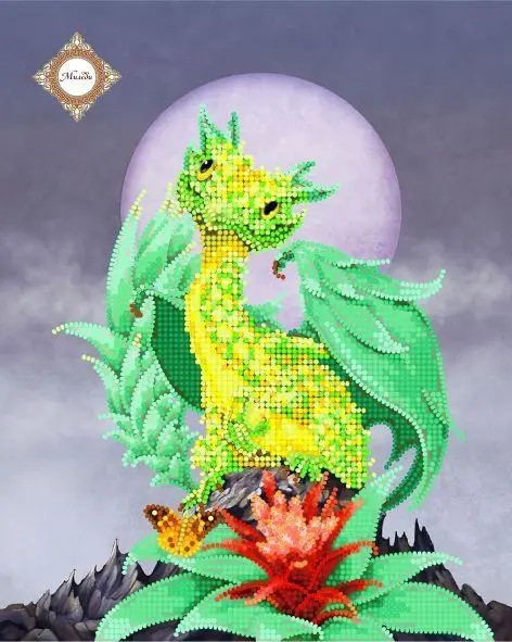 Схема вишивки бісером на атласі Pineapple Drago