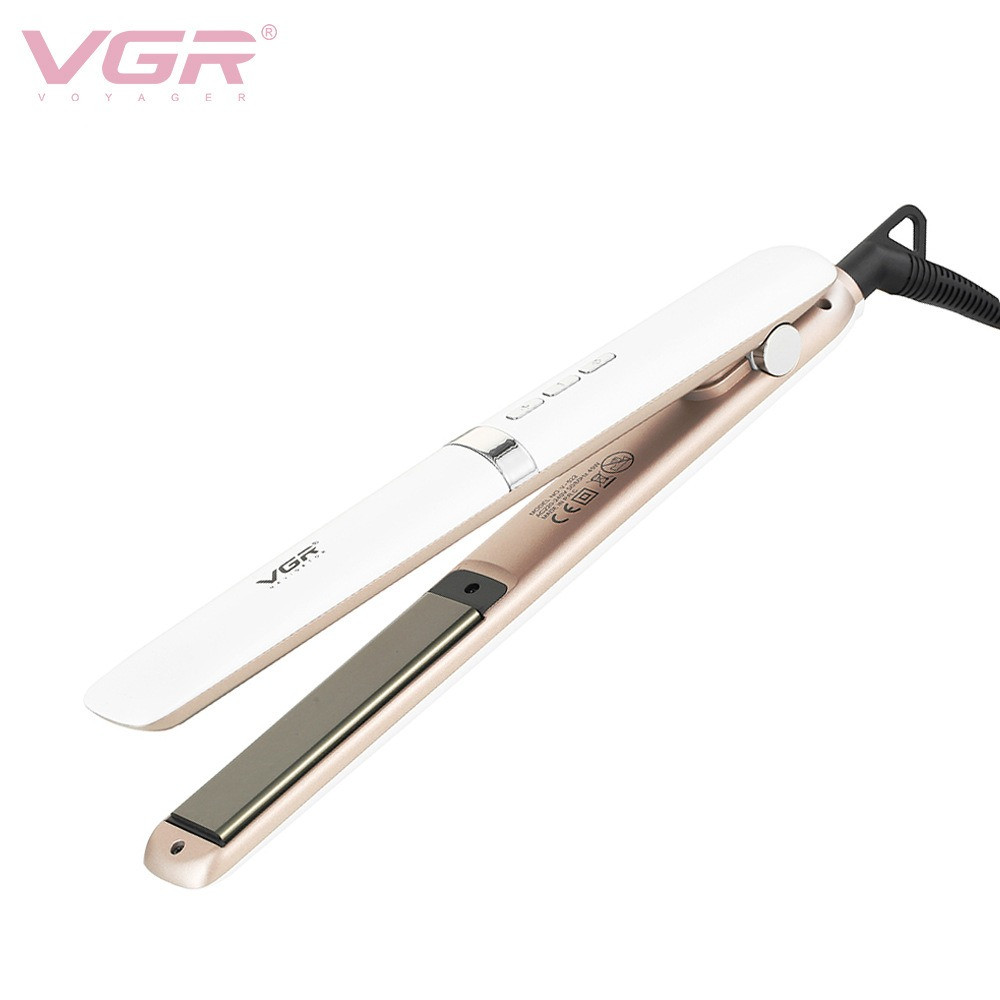 Керамический утюжок для волос VGR 522 выпрямитель с ионизацией 150-230°, вращение шнура Белый - фото 8 - id-p2021027579