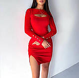 Красива облягаюча сукня з вирізом на грудях, фото 2