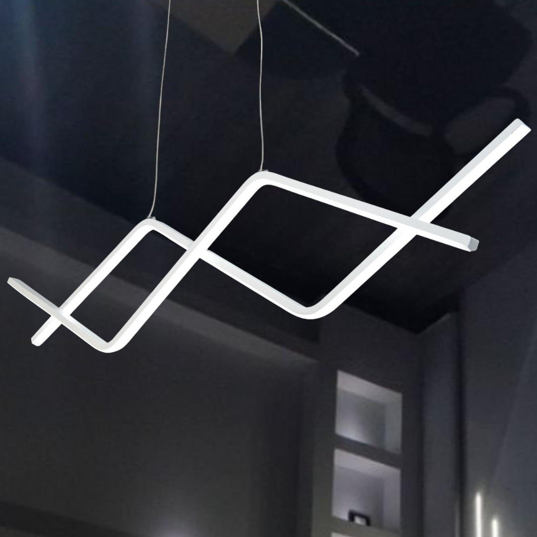 Led люстра Zig Zag Diasha 24W до 8 м² колір Білий 6513WH, фото 1