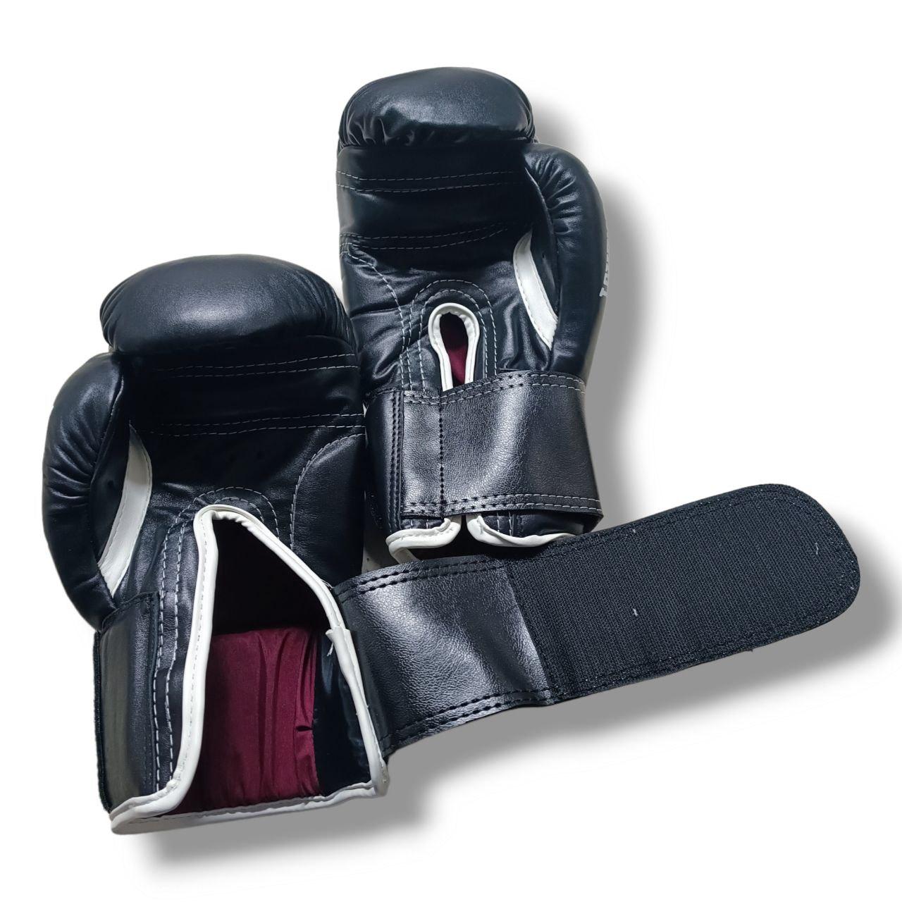 Боксерські рукавички EVERLAST 10 oz шкіра чорні - фото 3 - id-p2016768959