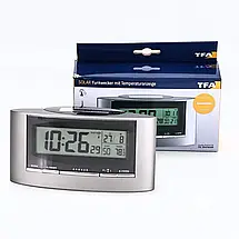 Настільний цифровий годинник з будильником TFA Solar, фото 5