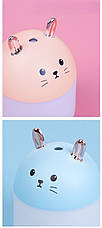 Зволожувач повітря, нічник Humidifiers Rabbit ультразвуковий 2в1 з Led підсвічуванням, фото 5