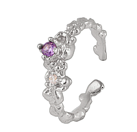 Кольцо Andronova Jewelry Chaos Нестандартный дизайн кольца Кольцо с камнями Кольцо с фиолетовым фианитом