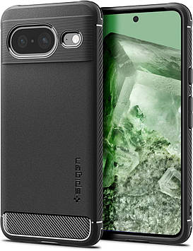 Чохол Spigen для Pixel 8 - Rugged Armor, Matte Black (ACS06277)