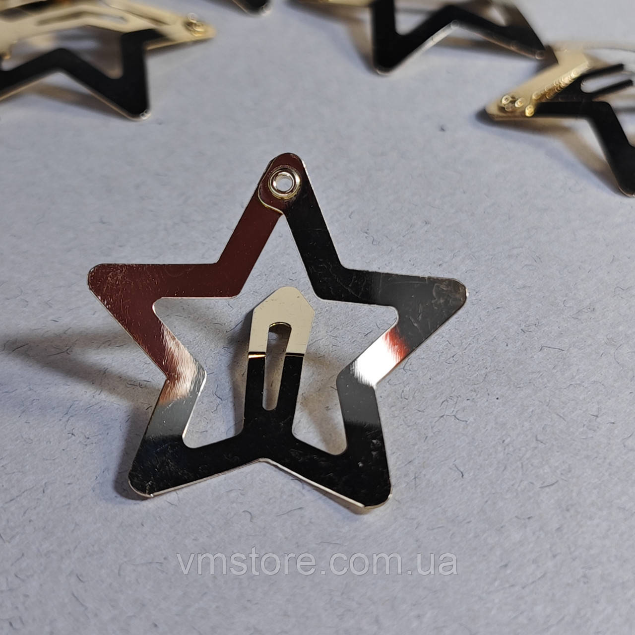 Заколки звездочки хлопушка тик-так, золотистая, 1 штука (ID#2021060343 ...