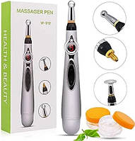 Акупунктурний масажер у формі ручки 628 для точкового масажу тіла сталевий Точковий вібромасажер MNG