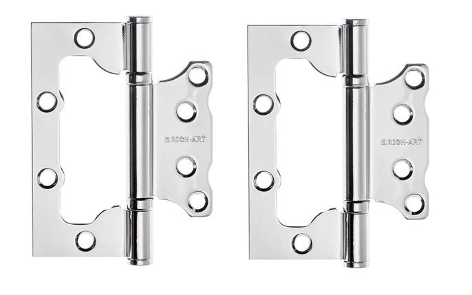 Дверні петлі 2BB-метелик (ПАРА) 100x39x2,5 CP - хром STEEL 01902 RICH ART Китай, фото 1