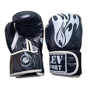Боксерські рукавички LEV SPORT КЛАСС 12 oz стрейч чорні