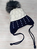 Детская зимняя шапка для девочки 48-50 см на меху