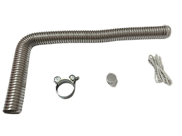 Комплект: гофра для відведення вихлопних газів генератора Ø15мм (хомут, герметик, азбестовий шнур)