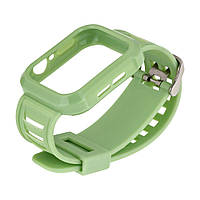 SM  SM Ремешок для Apple Watch Band Silicone Shine + Protect Case 44mm Цвет Midnight Green