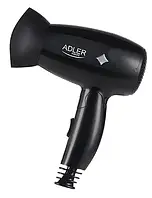 Фен дорожный со складной ручкой Adler AD 2251 Электрический фен для сушки волос 1400Вт (Польша)