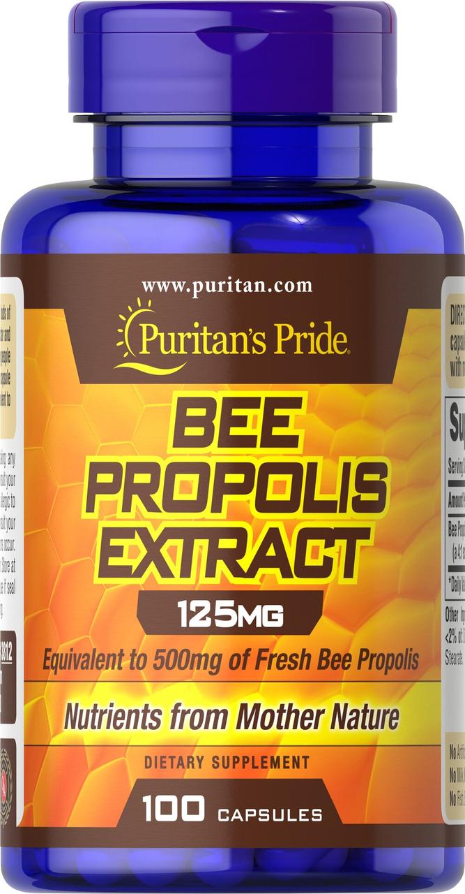 Бджолиний прополіс, Bee Propolis, Puritan's Pride, 500 мг, 100 капсул